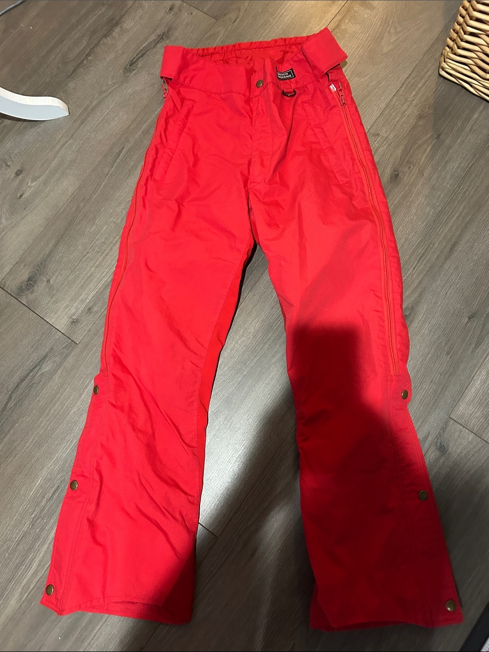 Women's Bright Red Wide-Leg Snow Pants